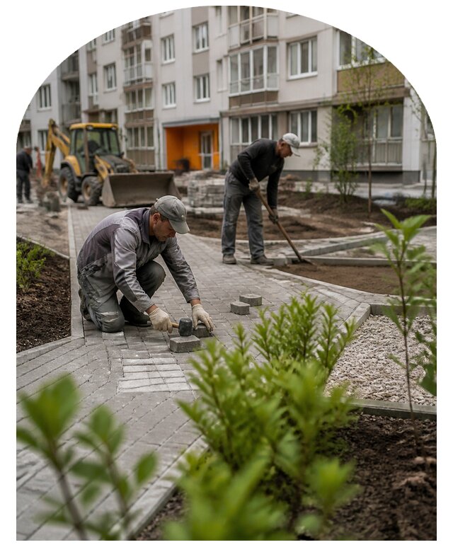 Благоустройство двора многоквартирного дома в Волгодонске