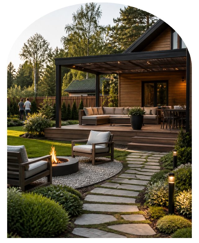 Зона отдыха на участке в Волгодонске по цене от 49244 р. | Метпроект-Вгн